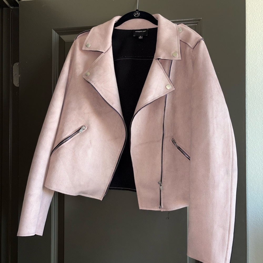 Members Only Light Pink Suede Jacket